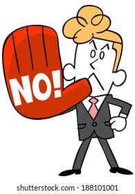Young businessmen refuse