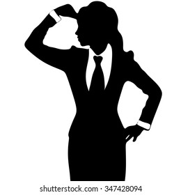 Young businesswoman thinking about an idea