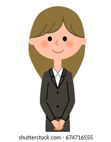 Young businesswoman,Greeting