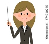 Young businesswoman,Pointer stick