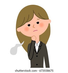 Young businesswoman,Sigh