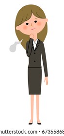 Young businesswoman,Sigh