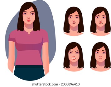 young businesswomen with different outfits creed and race placed on white background vector illustration