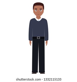 young and casual black man character