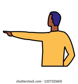 young and casual black man character