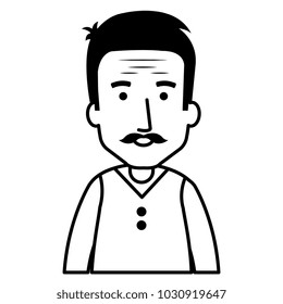 young and casual man avatar character