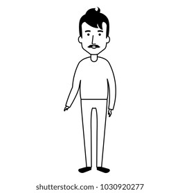 young and casual man avatar character