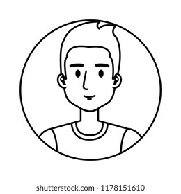 young and casual man character