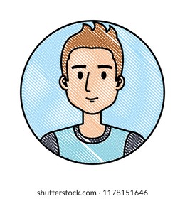 young and casual man character