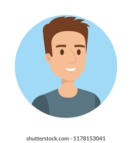 young and casual man character