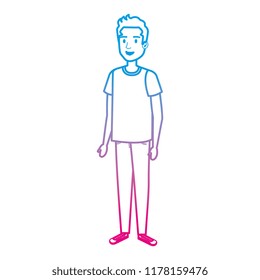young and casual man character