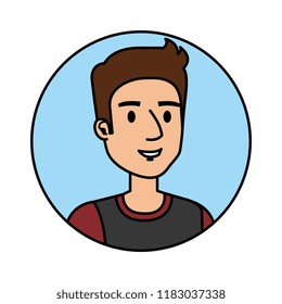 young and casual man character