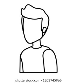 young and casual man character