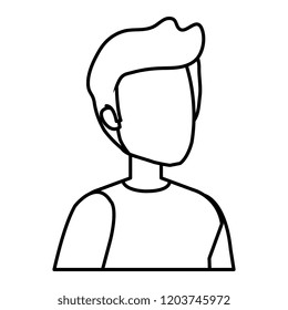 young and casual man character