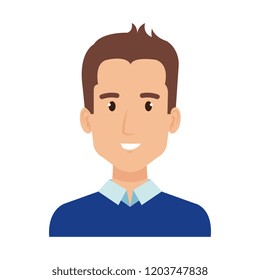 young and casual man character
