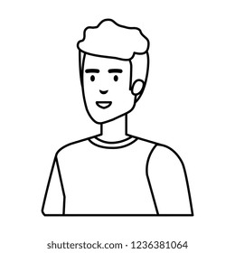 young and casual man character