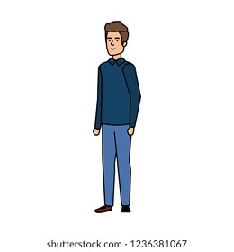 young and casual man character