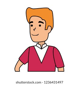 young and casual man character