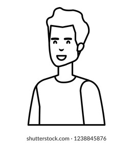 young and casual man character
