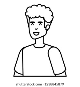 young and casual man character