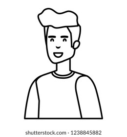 young and casual man character