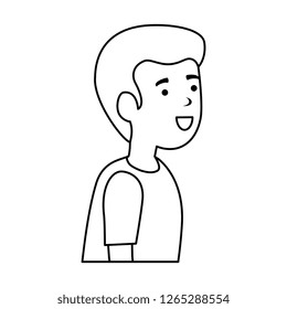 young and casual man character
