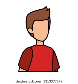 young and casual man character