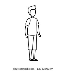 young and casual man character