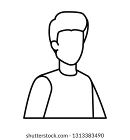 young and casual man character