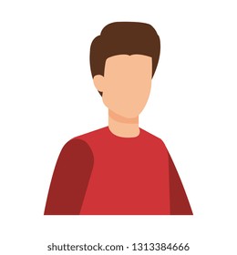 young and casual man character