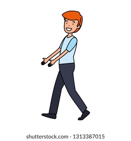 young and casual man character