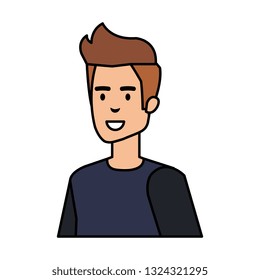 young and casual man character