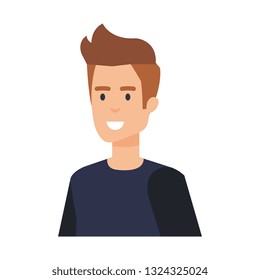 young and casual man character