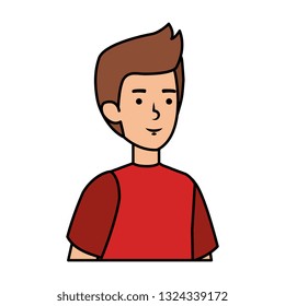 young and casual man character