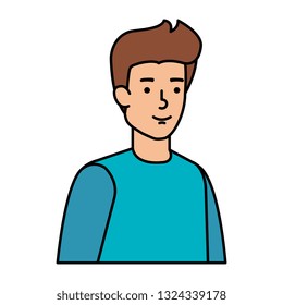 young and casual man character