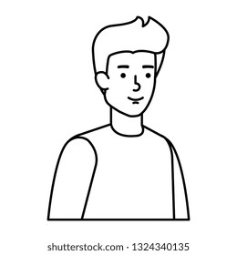 young and casual man character