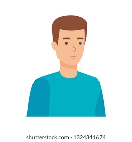 young and casual man character