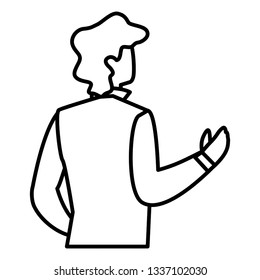 young and casual man character