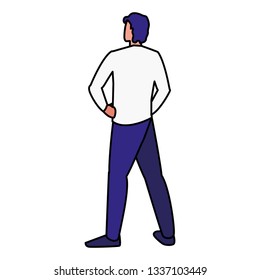 young and casual man character