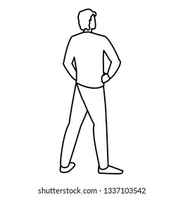 young and casual man character