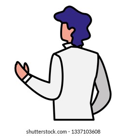 young and casual man character
