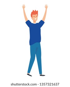 young and casual man character