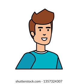 young and casual man character