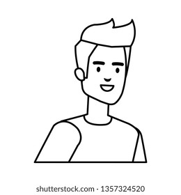 young and casual man character