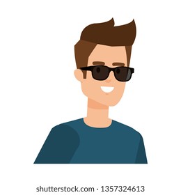young and casual man character