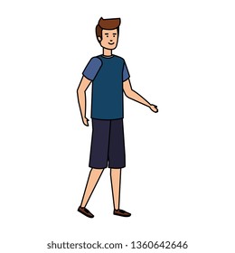 young and casual man character