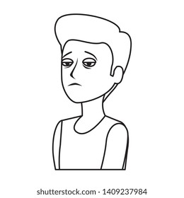 young and casual man character