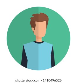 young and casual man character