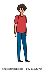young and casual man character