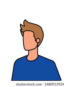 young and casual man character